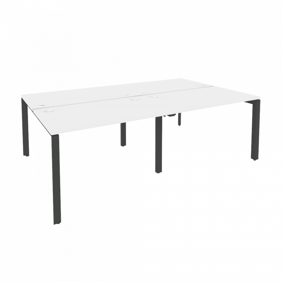 Onix Рабочая станция на П-образном м/к O.MP-D.RS-4.2.7 Белый Бриллиант/Металл Антрацит 2360*1475*750