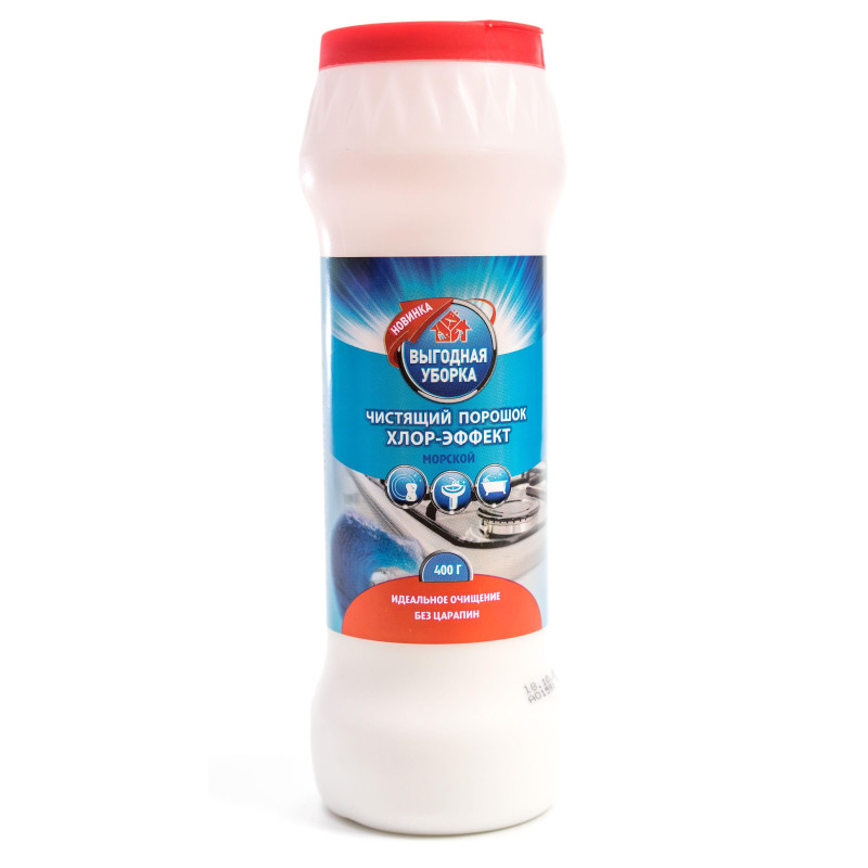 Средство для сантехники Чистящий порошок Хлор-эффект Морской 400г. 2455