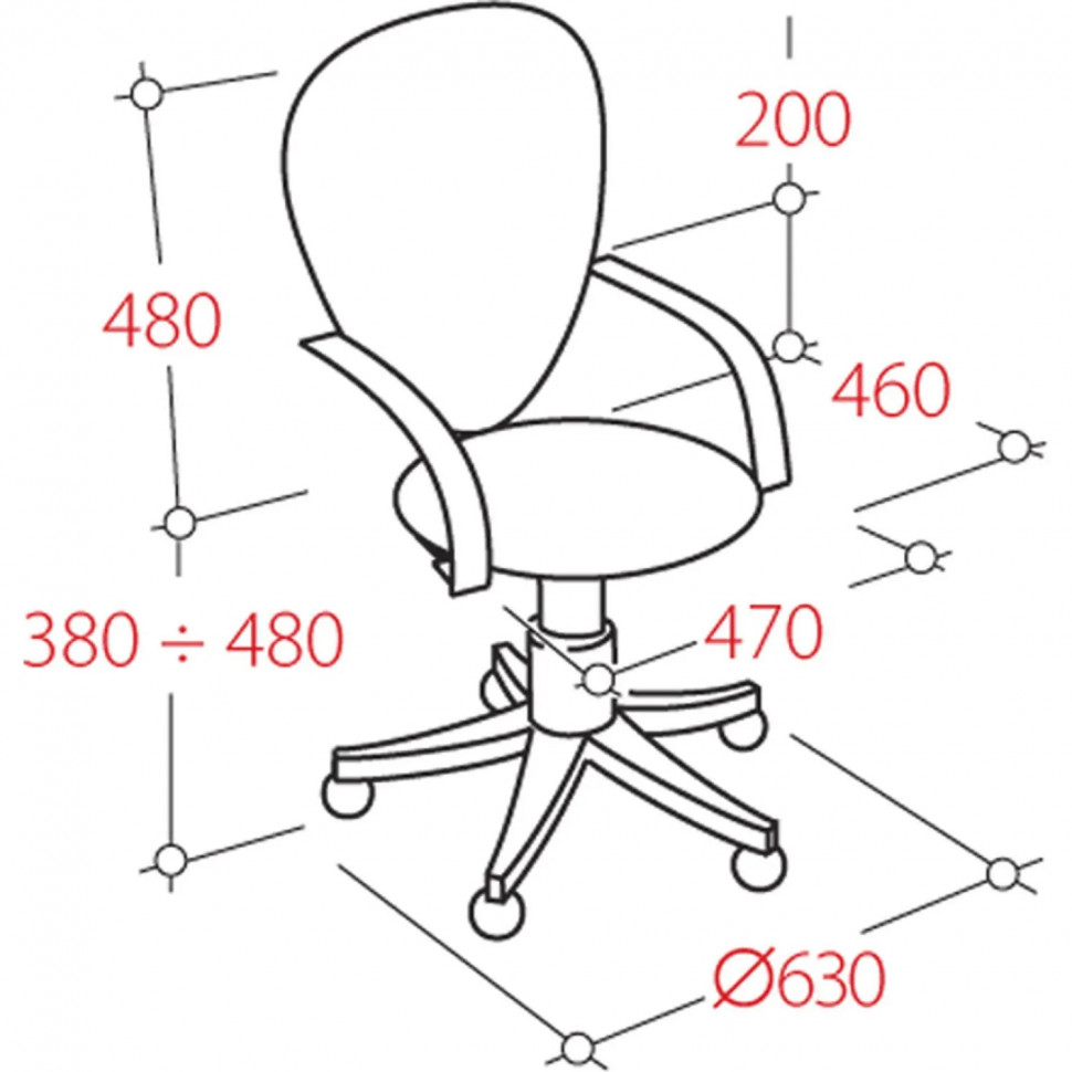Кресло UP_Prestige жест.подл.Самба к/з чёрный Z01/PV1