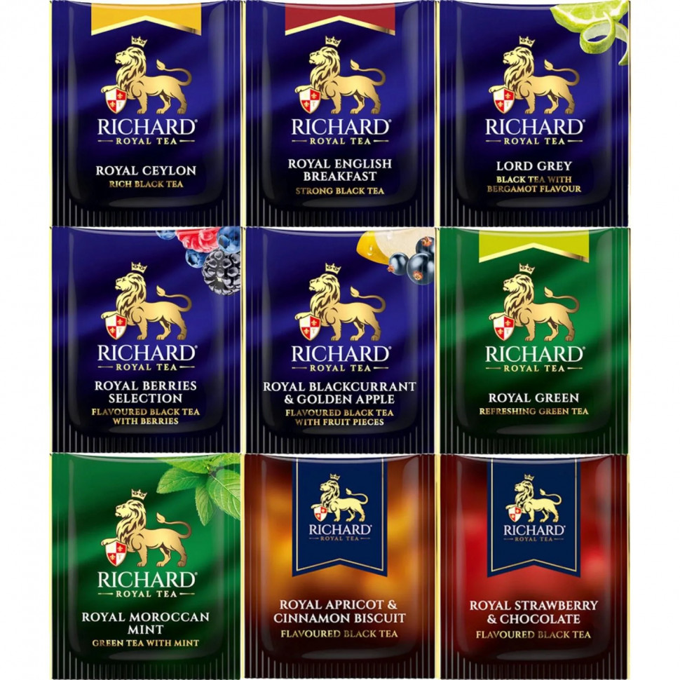 Чай Richard All The Best Wishes Ассорти в пакетиках, 36 шт НГ