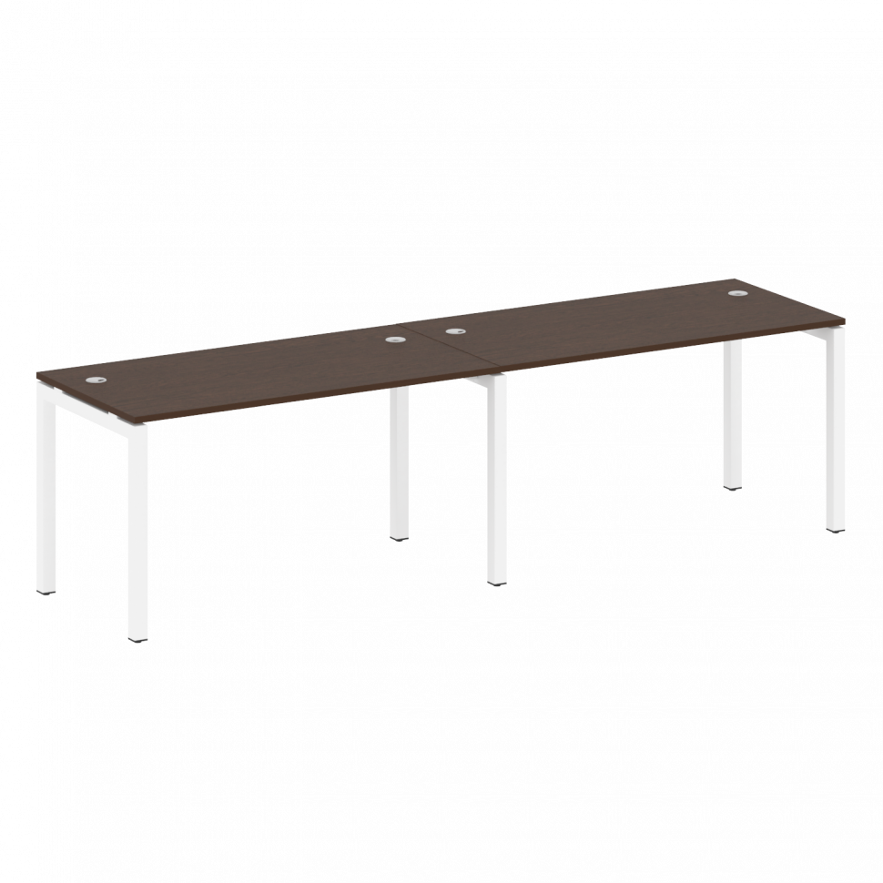 Metal System Quattro Рабочая станция на 2 места на П-образном м/к 50БП.СМ-2.3 Венге Цаво/Металл Белы