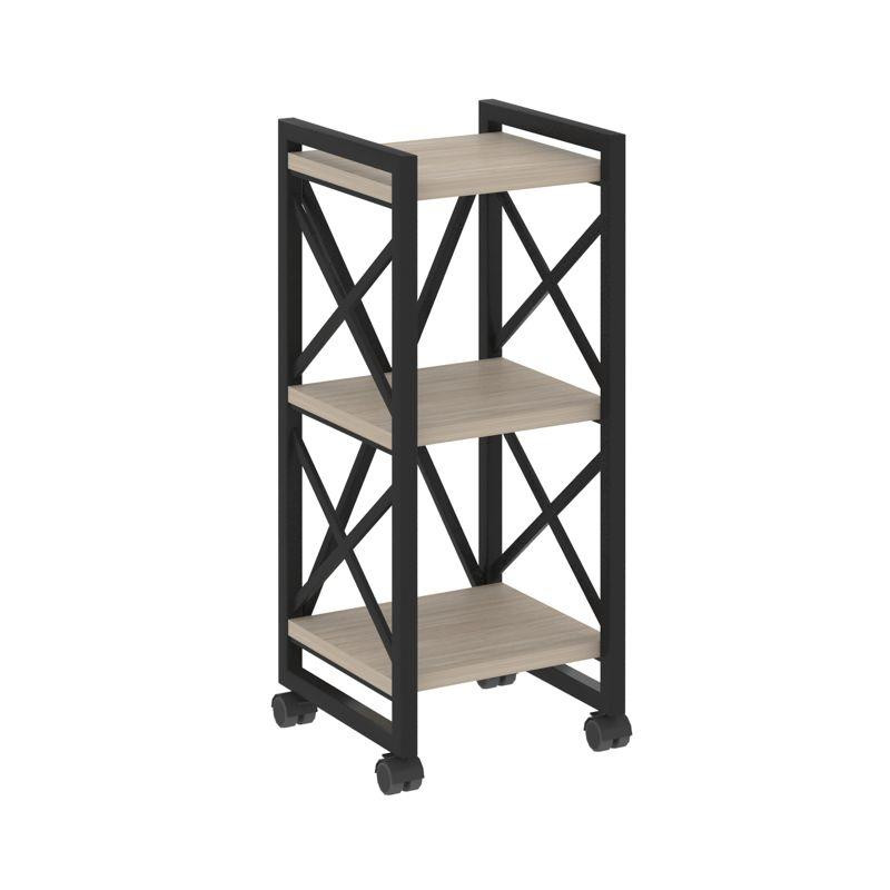 Loft Стеллаж на колесных опорах-3 полки VR.L-MST.K-3.4 Дуб Аттик/Металл Черный 400*400*968 Loft Стеллаж на колесных опорах-3 полки VR.L-MST.K-3.4 Дуб Аттик/Металл Черный 400*400*968