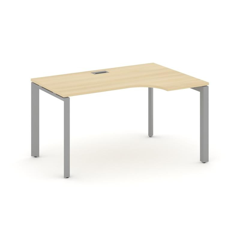 Style Project Стол рабочий эргономичный SN-59P.SPA-022(R) Акация Лорка/Металл Серый/Серебро Заглушка
