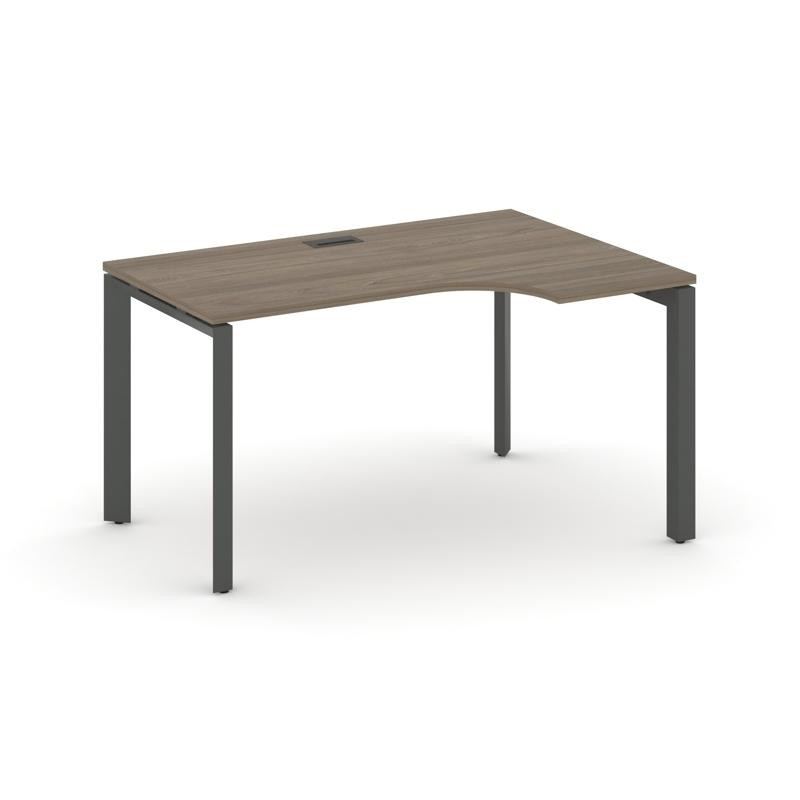 Style Project Стол рабочий эргономичный SN-59P.SPA-012(R) Вяз Благородный/Металл Антрацит/Черный Заг