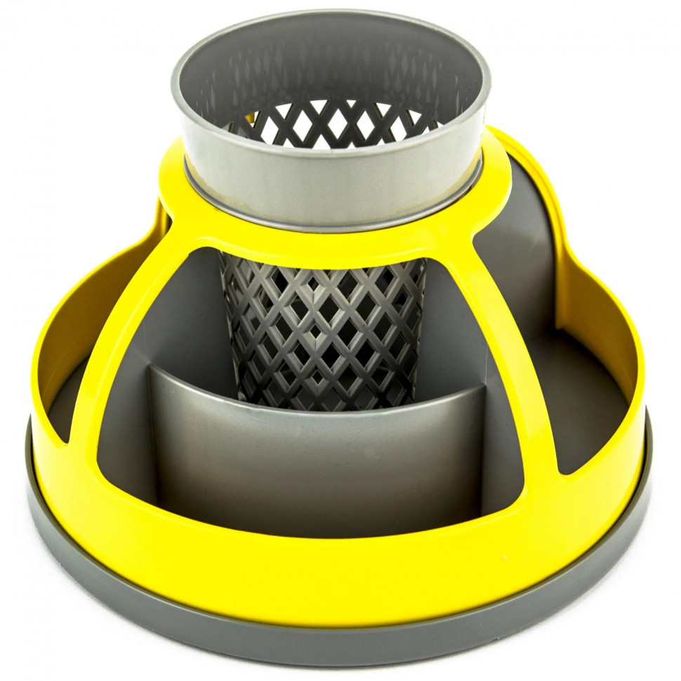 Подставка-органайзер д/канц.мелочей Attache вращ-ся 5отд желтый/серый Подставка-органайзер д/канц.мелочей Attache вращ-ся 5отд желтый/серый