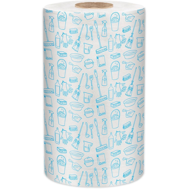 Салфетки хозяйственные Luscan нетк.пол с рисунком 25х30см 45г/м2100л/рул