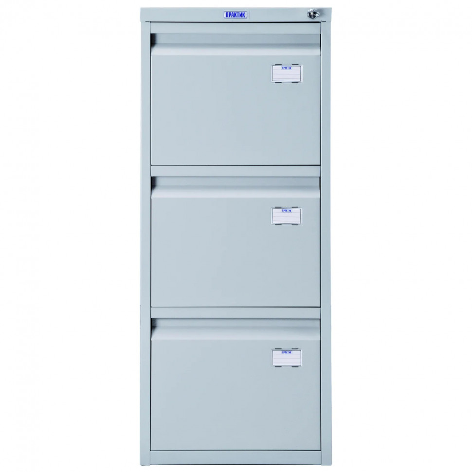 Картотека ПРАКТИК A-43 шкаф 3 секцион. А4, ц.замок, 408х485х995