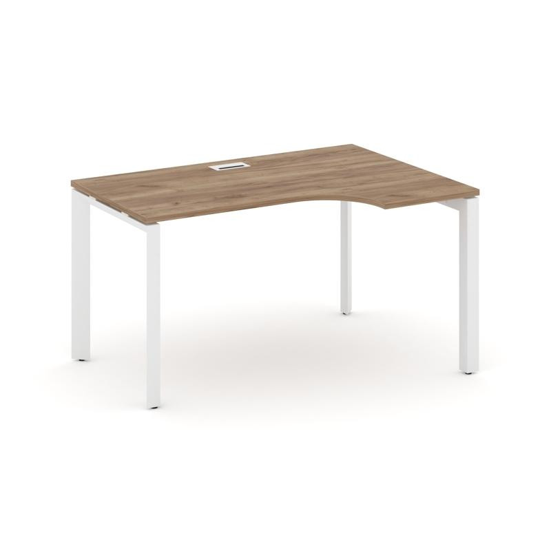 Style Project Стол рабочий эргономичный SN-59P.SPA-012(R) Дуб Табак/Металл Белый/Белый Заглушка 1580