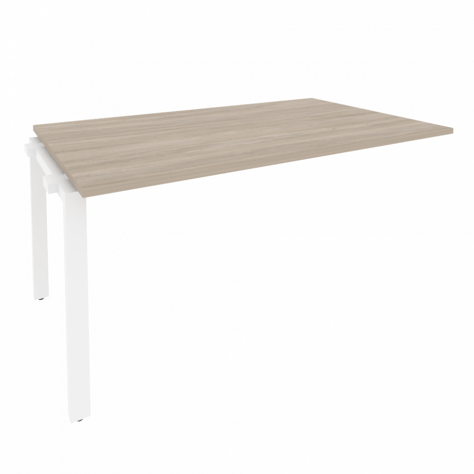 Onix Проходной наборный элемент переговорного стола O.MP-NPRG-4 Дуб Аттик/Металл Белый 1580*980*750