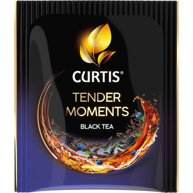 Чай Curtis Tender Moments черный со вк. черники, ежев. и мяты,1,5гх100пак