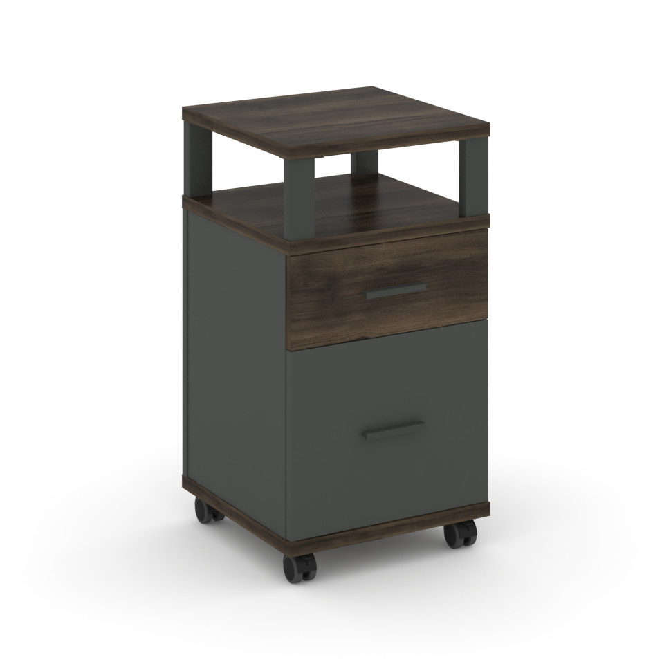 Concept Тумба мобильная 1 ящ.+1 распаш. фасад с надставкой CN.TUM-010 A Дуб Мали/Антрацит/Металл Ант Concept Тумба мобильная 1 ящ.+1 распаш. фасад с надставкой CN.TUM-010 A Дуб Мали/Антрацит/Металл Ант