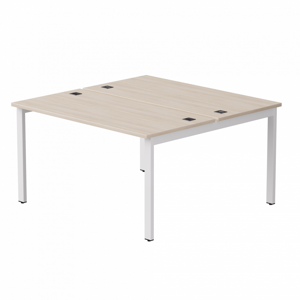 Бенч-система на 2 места Everprof EVO (ЭВО) на металлокаркасе 1380х670(1370)x755 Дуб Соната/Белый