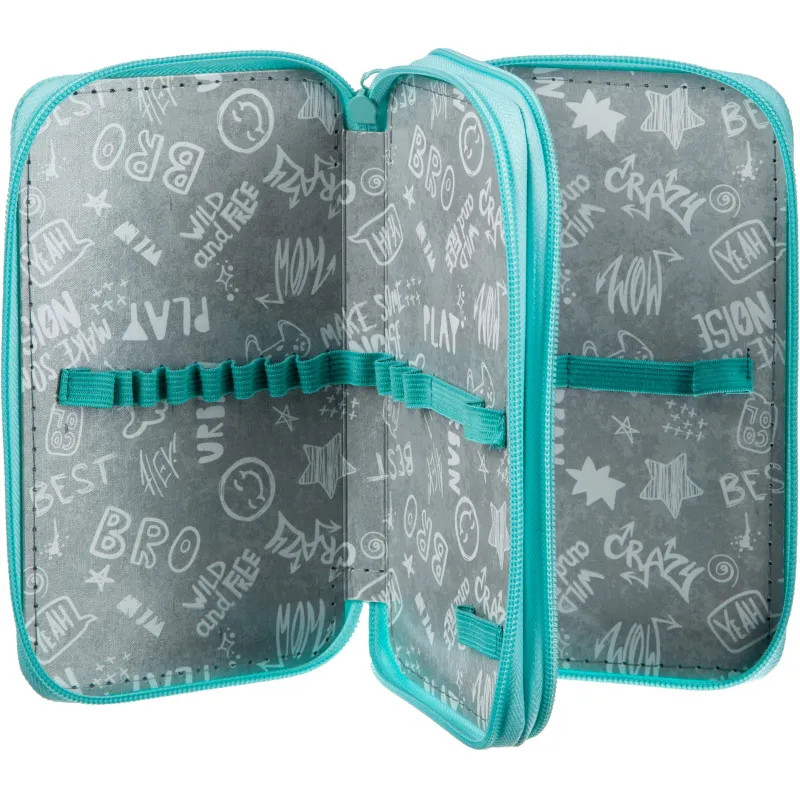 Пенал Русалка 2 отд., ткань, 190х110 мм, ПКТ 11-20