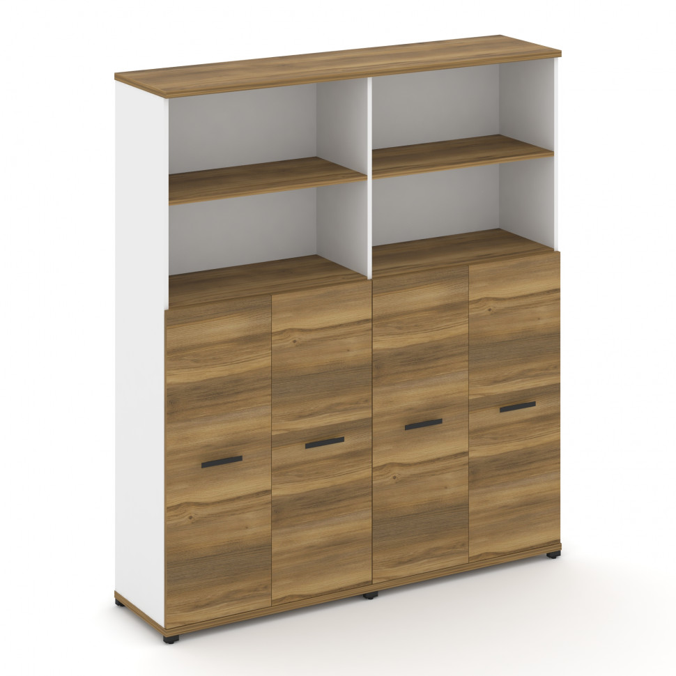 Concept Шкаф 2 широкие секции, 5 ниш CN.STS-524 B Сандал Янтарный/Белый Бриллиант/Металл Черный 1668