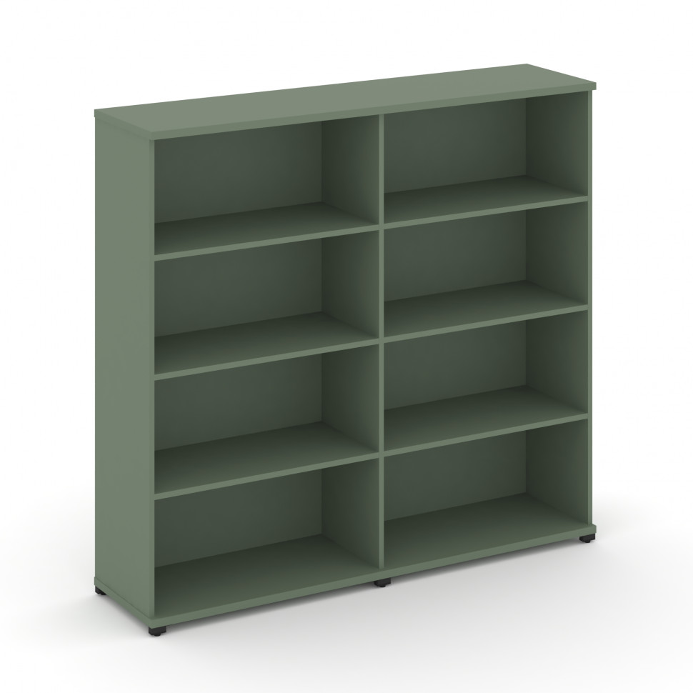 Concept Стеллаж 2 широкие секции, 4 ниши CN.STS-420 Кобо/Металл Черный 1668*420*1554