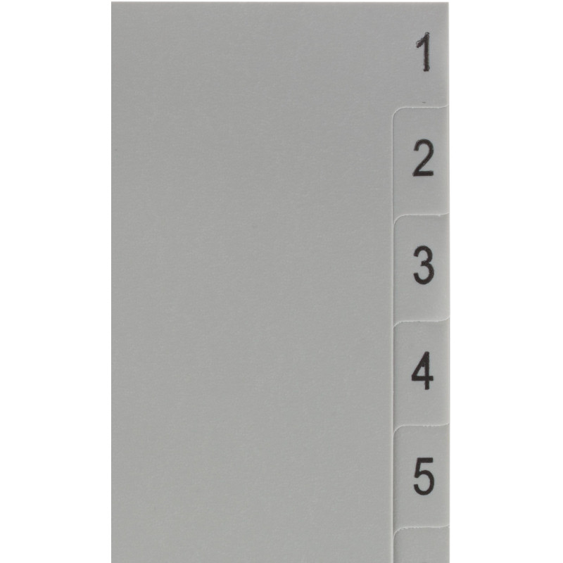 Разделитель листов из сер.пласт. с индексами Attache, А4, цифровой 1-12