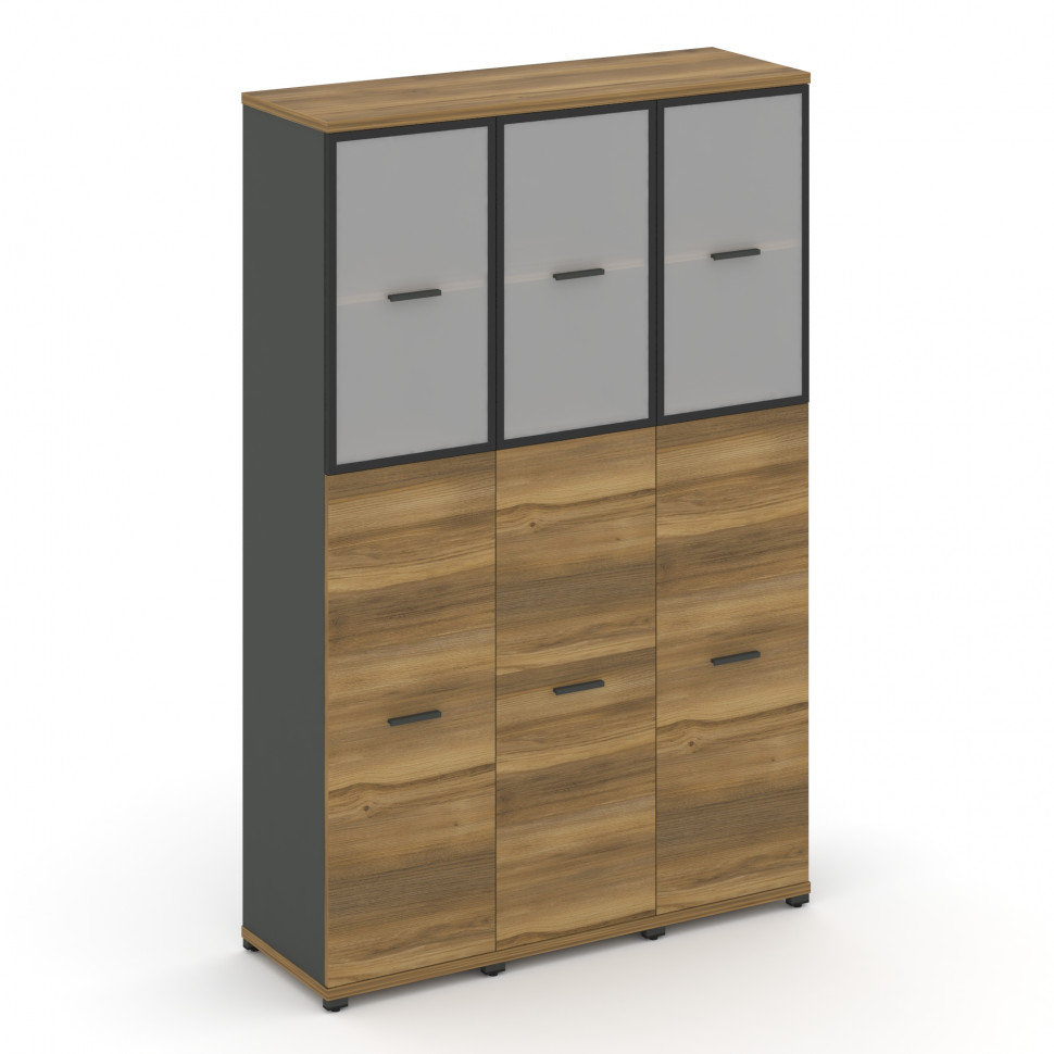 Concept Шкаф 3 узкие секции, 5 ниш CN.STU-535 RMB A Сандал Янтарный/Антрацит/Металл Антрацит/Сатин 1