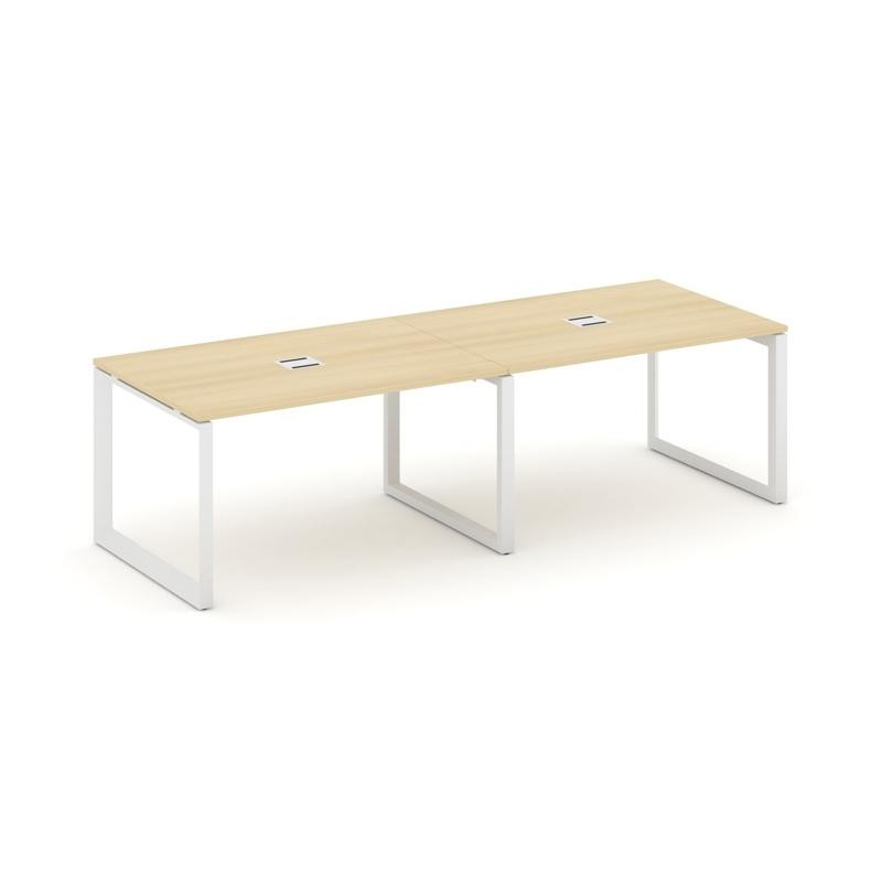 Style Project Стол переговорный SN-59O.SPRG-013 Акация Лорка/Металл Белый 2760*980*750