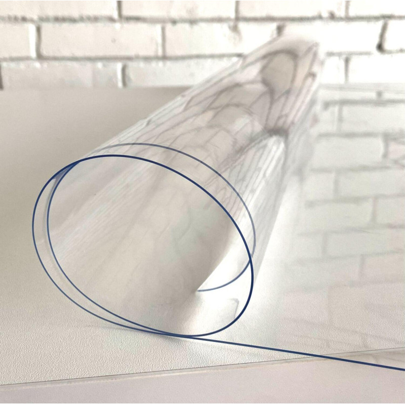 Скатерть на стол гиб. стекло Dekorelle 100х60см, толщ 0,8мм прозрач