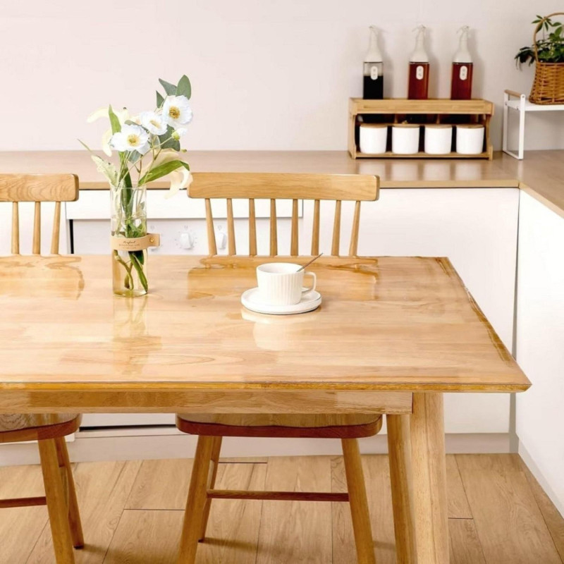 Скатерть на стол гиб. стекло Dekorelle 100х60см, толщ 0,8мм прозрач