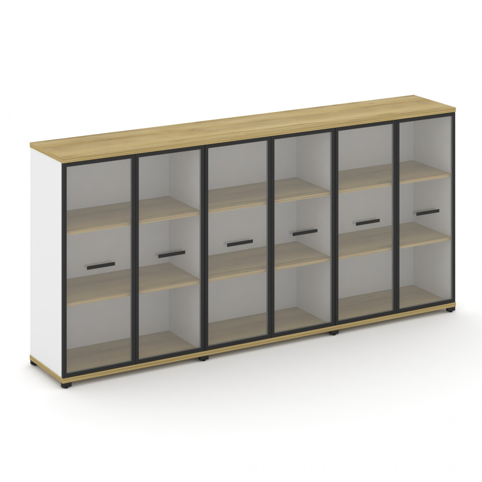 Concept Шкаф 3 широкие секции, 3 ниши CN.STS-336 RPB B Дуб Винченцо/Белый Бриллиант/Металл Черный/Пр Concept Шкаф 3 широкие секции, 3 ниши CN.STS-336 RPB B Дуб Винченцо/Белый Бриллиант/Металл Черный/Пр