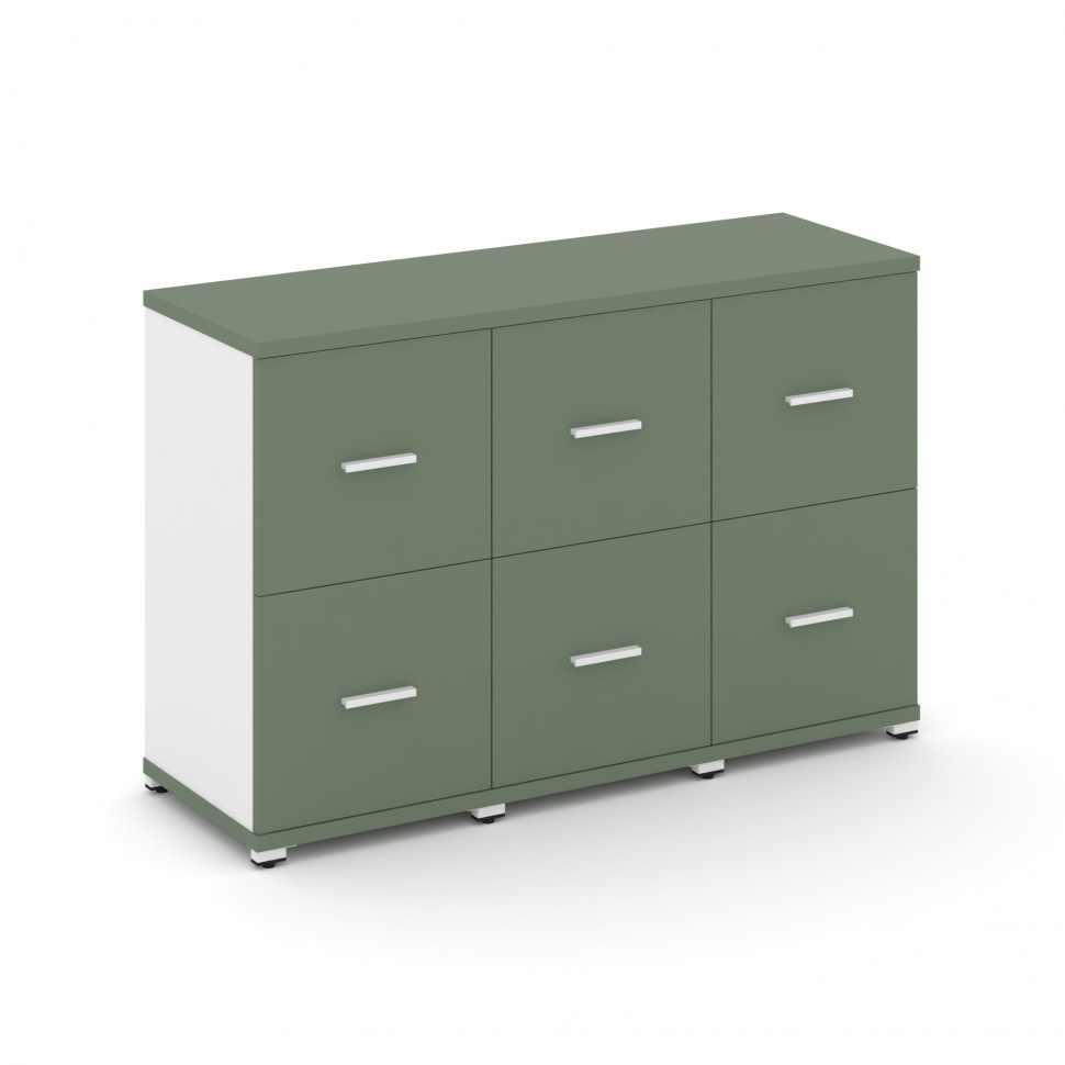 Concept Шкаф 3 узкие секции, 2 ниши CN.STU-232 W Кобо/Белый Бриллиант/Металл Белый 1252*420*818