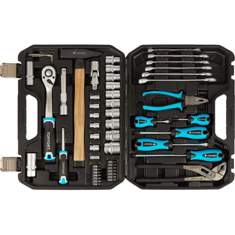 Набор инструмента TOPFORT 56 предметов 1/4 и 1/2