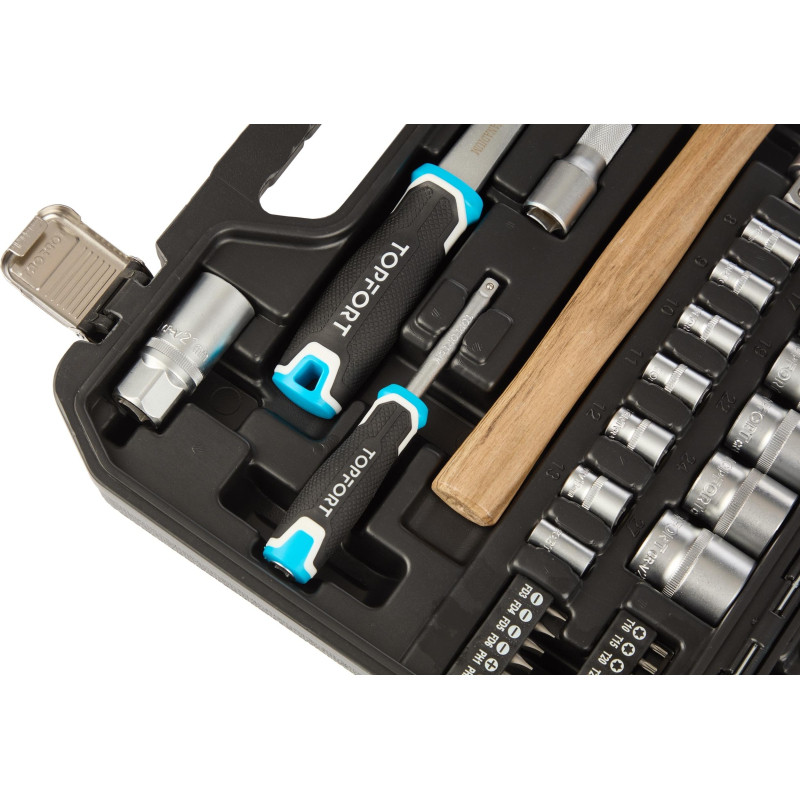 Набор инструмента TOPFORT 56 предметов 1/4 и 1/2