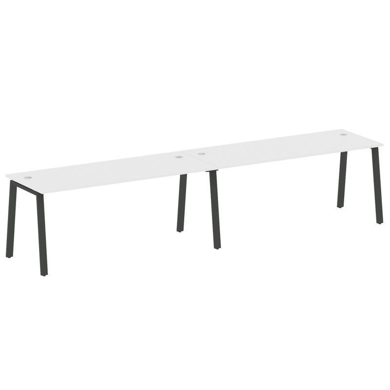 Metal System Рабочая станция на 2 места на А-образном м/к БА.СМ-2.5 Белый/Металл Антрацит 3600*720*7 Metal System Рабочая станция на 2 места на А-образном м/к БА.СМ-2.5 Белый/Металл Антрацит 3600*720*7