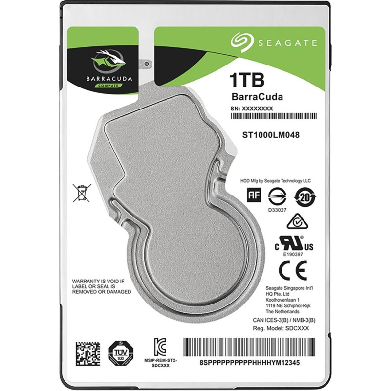 Жесткий диск Seagate BarraCuda 1TB, 2.5, 5400RPM, SATA, 128MB(ST1000LM048)