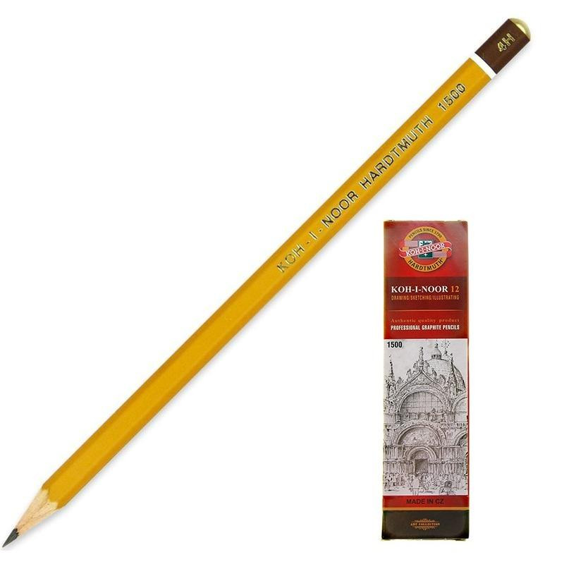 Карандаш чернографитный KOH-I-NOOR 1500/4H б/ласт, Чехия