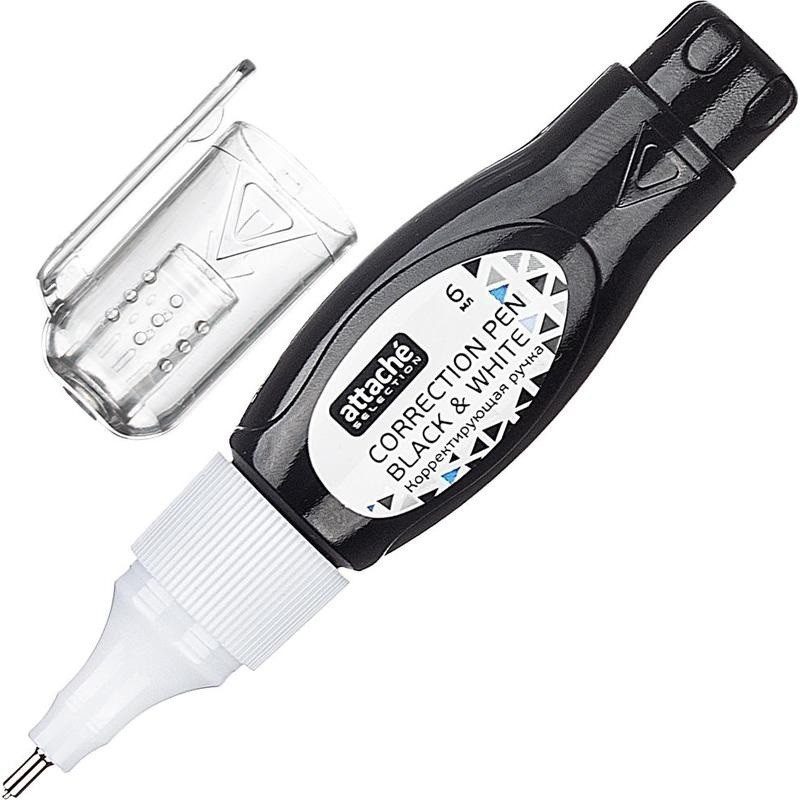 Корректирующий карандаш 6мл Attache Selection Black &amp; White мет нак