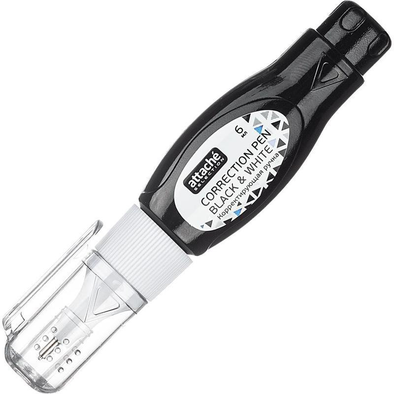 Корректирующий карандаш 6мл Attache Selection Black &amp; White мет нак