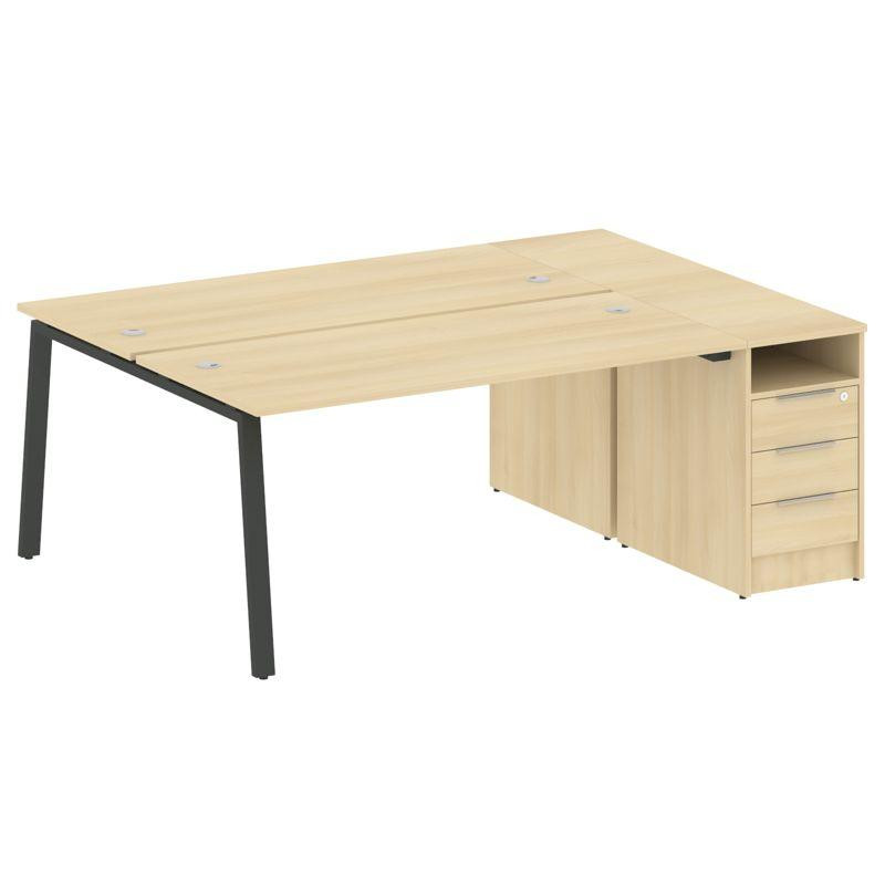 Metal System Рабочая станция с тумбой на А-образном м/к БА.РС-СТП-2.4 Акация Лорка/Металл Антрацит 2 Metal System Рабочая станция с тумбой на А-образном м/к БА.РС-СТП-2.4 Акация Лорка/Металл Антрацит 2