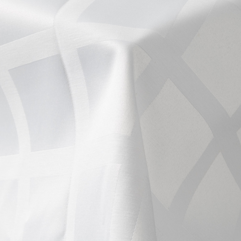 Скатерть Luscan Журавинка 145х145см (88%ПЭ, 12%хлопок) рис квадрат, белый