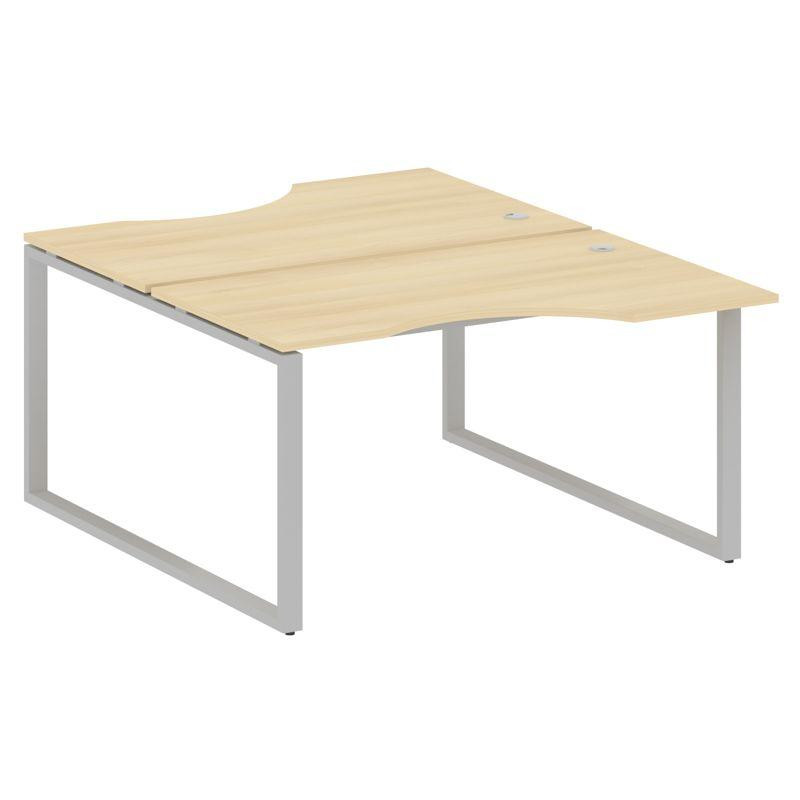 Metal System Рабочая станция криволинейная на О-образном м/к БО.РАС-СА-2.2 Акация Лорка/Металл Серый