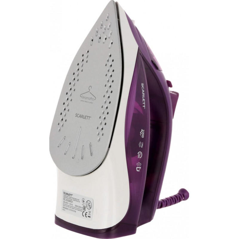 Утюг SCARLETT SC-SI30K51, керамика, 2200Вт, фиолетовый