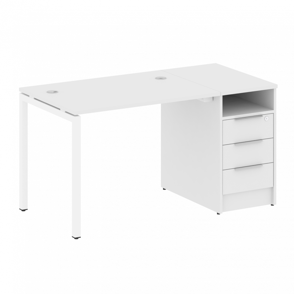 Metal System Quattro Рабочая станция с тумбой на П-образном м/к 40БП.РС-СТП-1.1 Белый/Металл Белый 1 Metal System Quattro Рабочая станция с тумбой на П-образном м/к 40БП.РС-СТП-1.1 Белый/Металл Белый 1