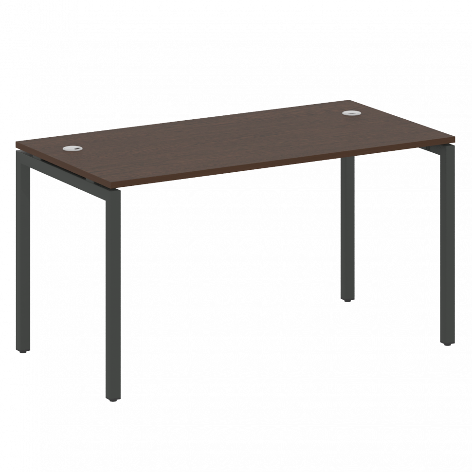 Metal System Quattro Стол письменный на П-образном м/к 40БП.СП-3 Венге Цаво/Металл Антрацит 1400*720