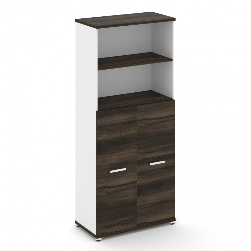 Concept Шкаф 1 широкая секция, 5 ниш CN.STS-514 W Дуб Мали/Белый Бриллиант/Металл Белый 836*420*1922