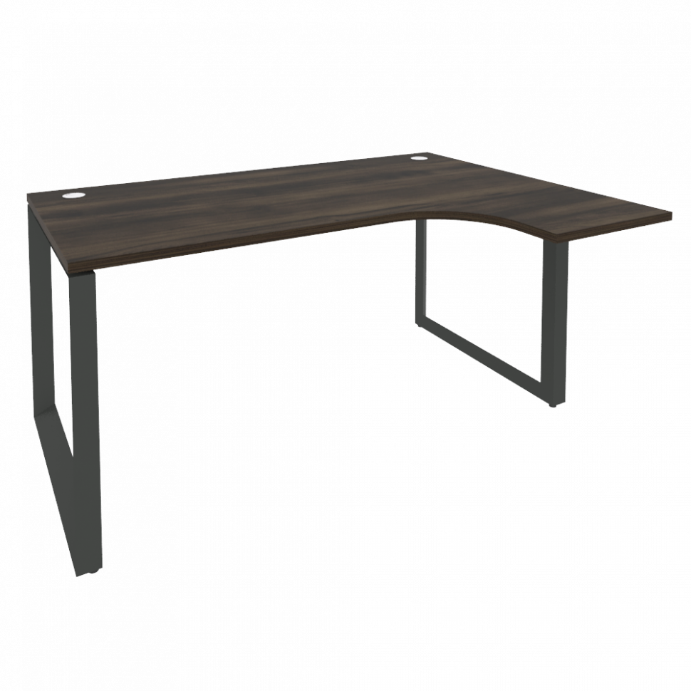 Onix Стол эргономичный правый на О-образном м/к O.MO-SA-4 (R) Дуб Мали/Металл Антрацит 1580*1180*750