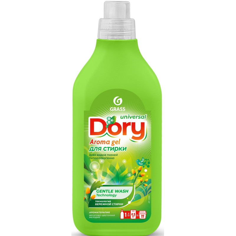 Гель для стирки концентратвсех видов тканей Dory, 1000 мл
