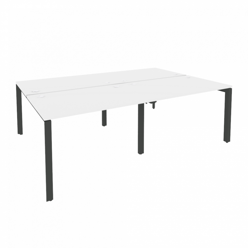 Onix Рабочая станция на П-образном м/к O.MP-D.RS-4.2.8 Белый Бриллиант/Металл Антрацит 2360*1635*750