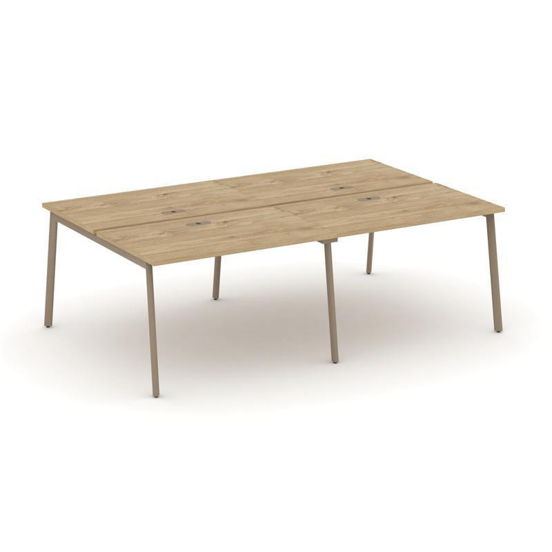 Estetica Рабочая станция 4 места ES.D.RS-4.2-LP Тиквуд Светлый/Металл Латте 2360*1500*750 Estetica Рабочая станция 4 места ES.D.RS-4.2-LP Тиквуд Светлый/Металл Латте 2360*1500*750