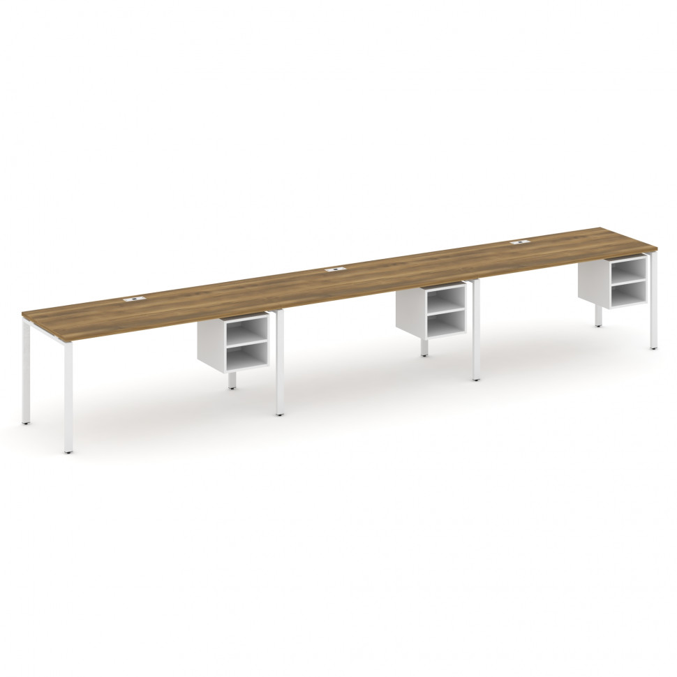 Concept Рабочая станция односторонняя с подвес. тумбами 3 места CN.ORS-128 Сандал Янтарный/Белый Бри