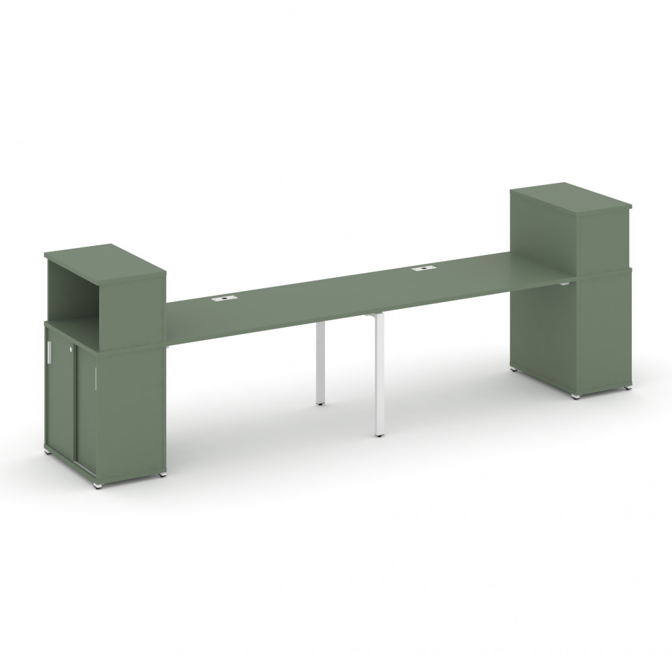 Concept Рабочая станция с опорными шкафом-купе с надставкой низ. CN.ORS-239 W Кобо/Металл Белый 3600 Concept Рабочая станция с опорными шкафом-купе с надставкой низ. CN.ORS-239 W Кобо/Металл Белый 3600