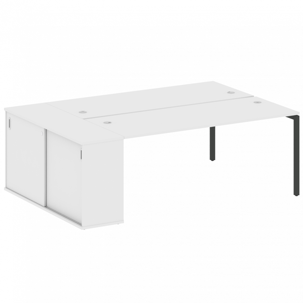 Metal System Quattro Рабочая станция с шкафом-купе на П-образном м/к 40БП.РС-СШК-1.5 Т Белый/Металл Metal System Quattro Рабочая станция с шкафом-купе на П-образном м/к 40БП.РС-СШК-1.5 Т Белый/Металл