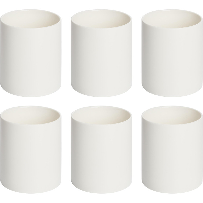 Кружка Kaylas, 280мл, фарфор, белая без ручки 6шт/уп