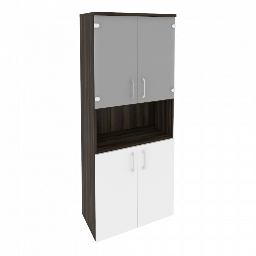 Onix Шкаф высокий широкий O.ST-1.4 Дуб Мали/Белый Бриллиант 800*420*1977