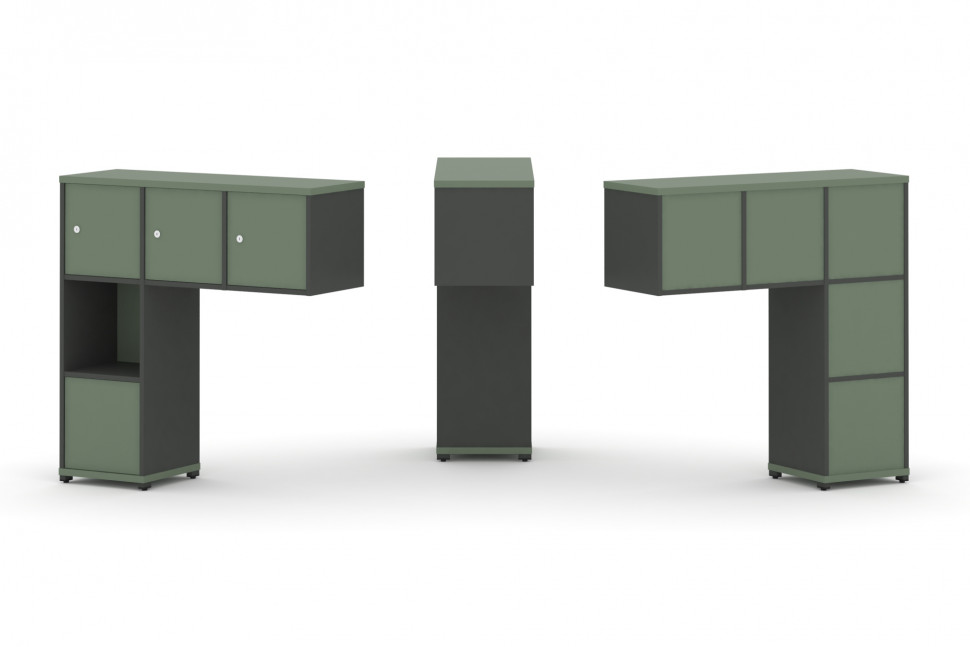 Concept Надставка низкая CN.ONN-006 Кобо/Антрацит/Металл Антрацит 1099*365*1130